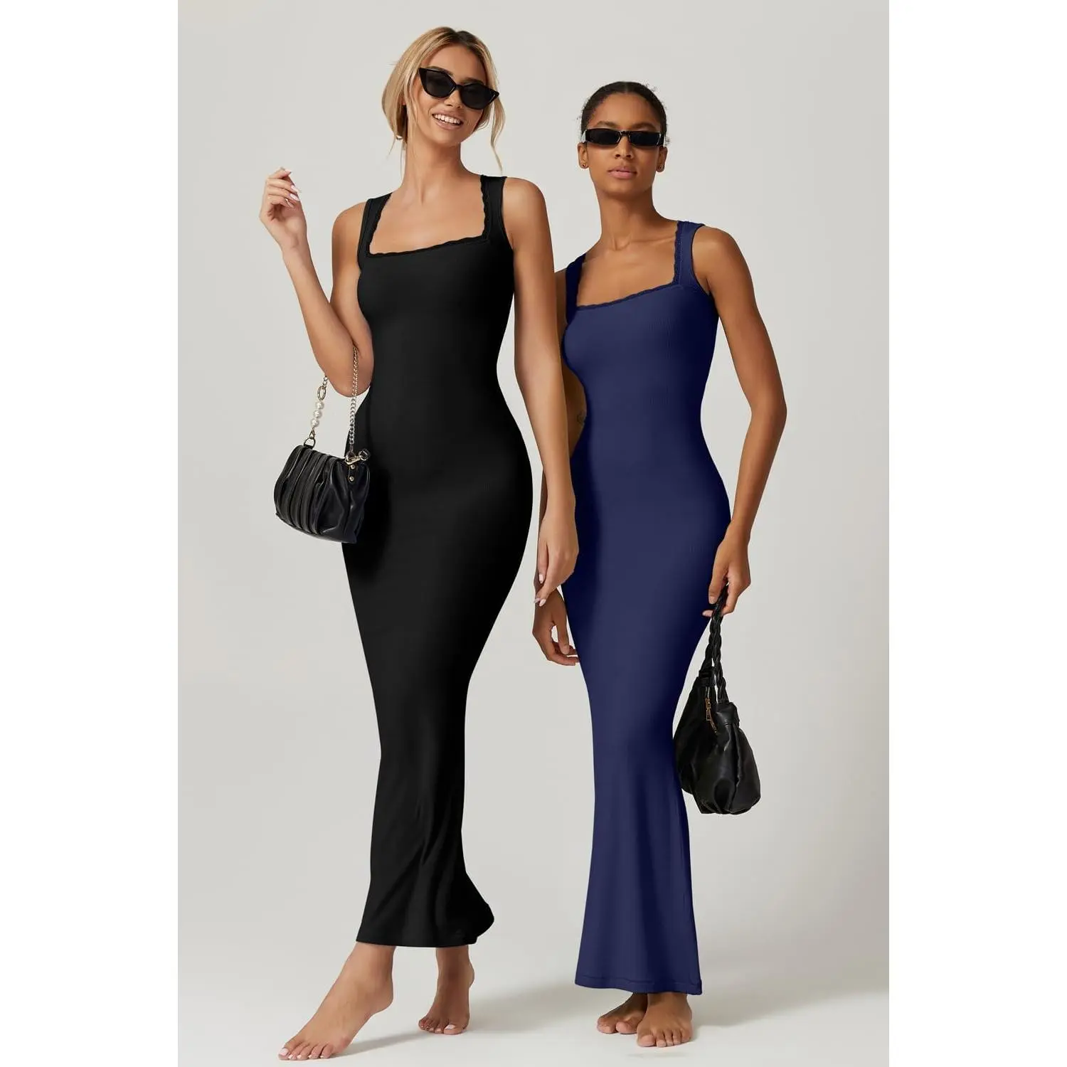 Women's Square Neck with Lace Detail Long Maxi Dress Sleeveless Lounge Ribbed Full Length Dresses - TikTok Shop Women's Square Neck with Lace Detail Long Maxi Dress Sleeveless Lounge Ribbed Full Length Dresses - TikTok Shop