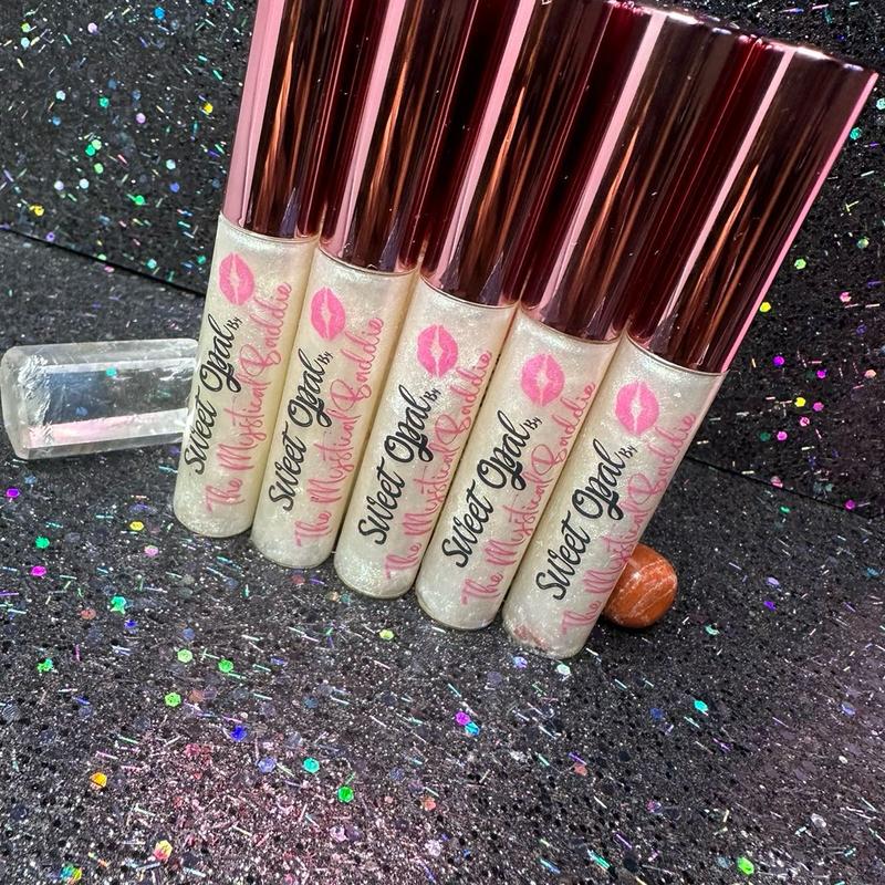 Sweet Opal Lip Gloss with Red Jasper for Beautiful Lips - Lipstick, Makeup