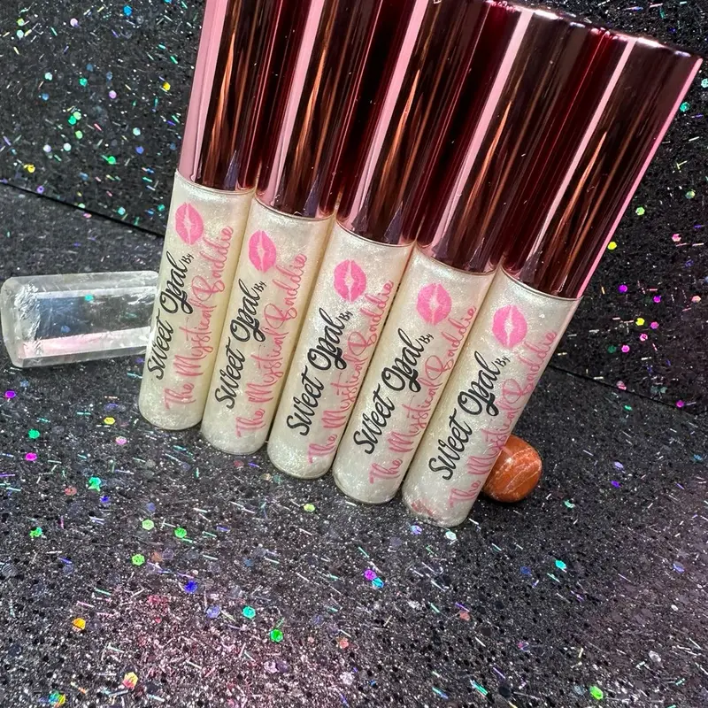 Sweet Opal Lip Gloss with Red Jasper for Beautiful Lips - Lipstick, Makeup