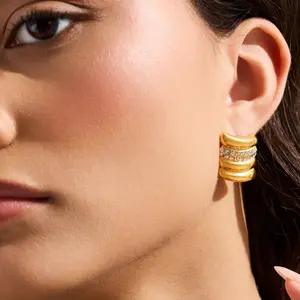 EVRY JEWELS Gold or Silver Plated Women's Hypoallergenic Old Hollywood Earrings