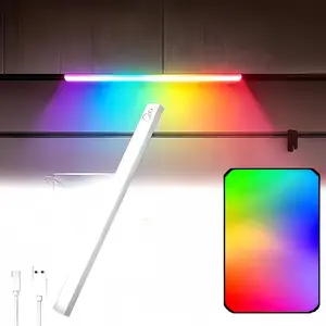 Long Strip RGB Ambient Light, Magnetic Motion Sensor Lamp, USB Rechargeable, Adjustable Brightness, Ideal for Cabinets, Bedrooms, Hallways, Parties, Led Rgb Light, Led Strip Lights, Interior Rgb Lighting
