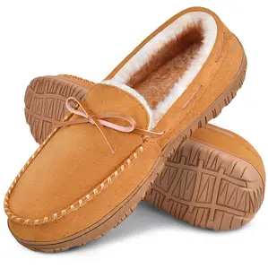 Mens Slippers Indoor Outdoor Memory Foam Warm House Slip on Flats Shoes with Cozy For Men Fathersdaygift Footwear Thick Soft Padded Black Classic Makapal Dance