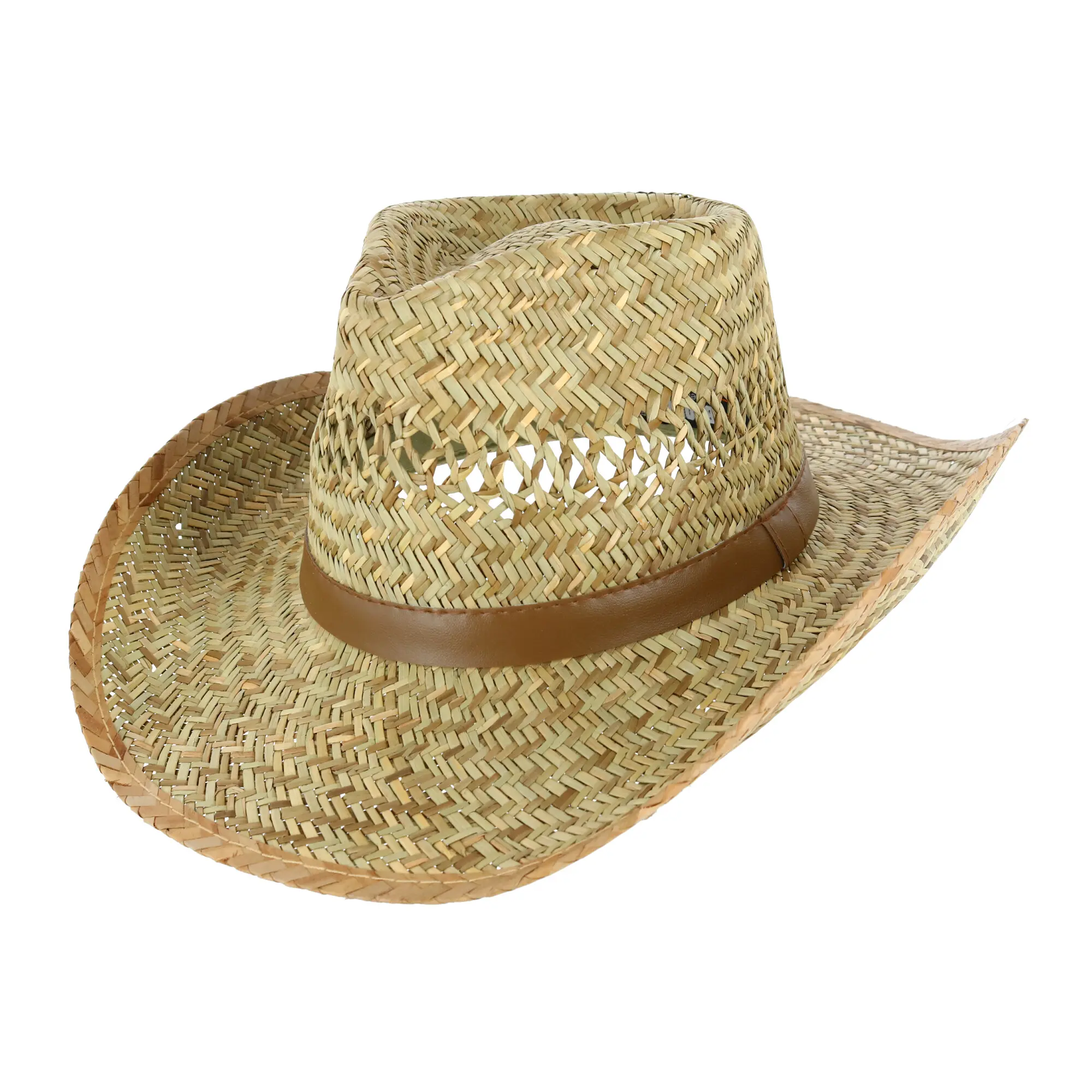 Broner Men's Vented Outback Western Hat - Cowboy Style Plain Outdoor Sunscreen UV Resistant Fashion Accessory, Cowboy Style Hat, Sunscreen Hat