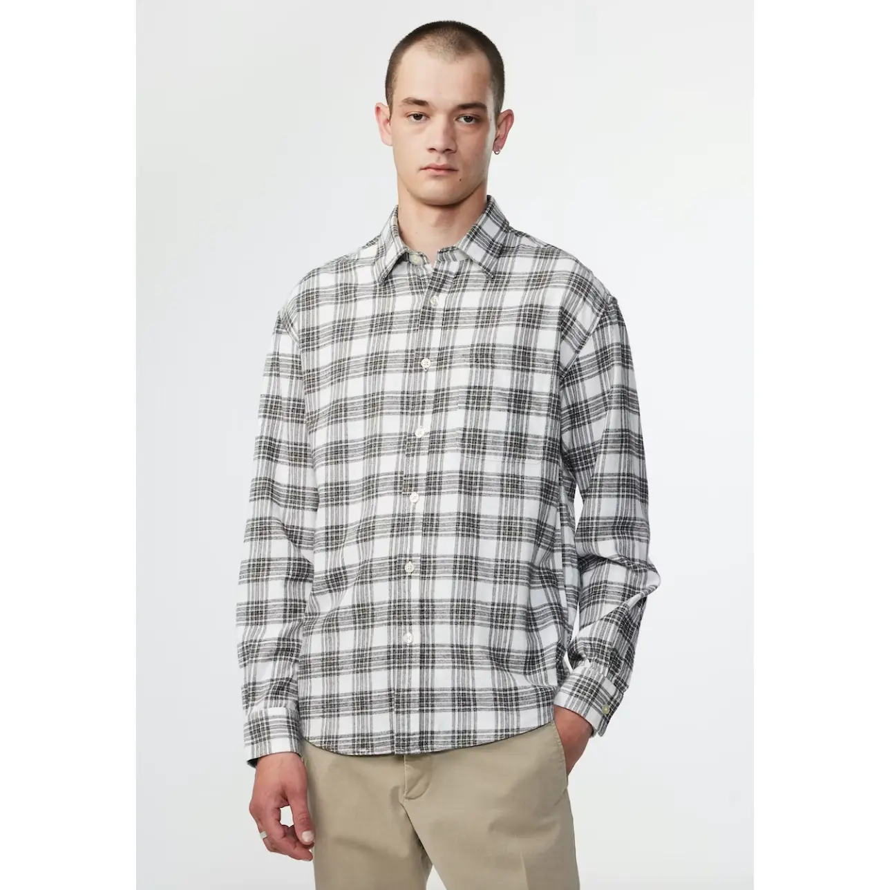 Deon Flannel Shirt - Creme Check | NN.07