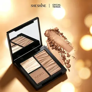 SHESHINE NOVO-¡Contorno Perfecto sin Complicaciones! 2 Tonos + Iluminador – Tu Paleta Esencial  Un Facelift al Instante! Dúo de Contorno + Iluminador – Hecho para Latinas