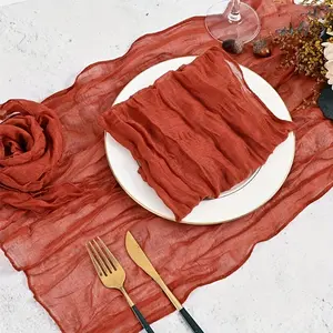 12/18/24 pcs square polyester Bali muslin Pre Rolled napkins, 45 * 45cm/17.72 * 17.72inch, hotel glass wipe, wedding party, country table decoration, evening reception, kitchen towel, food photography background