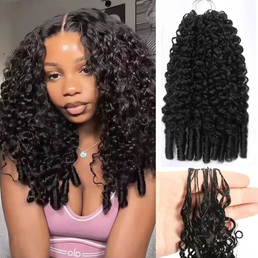 Burmese Curly Crochet Hair Human Hair Extensions Miracle Knots Pre-Separated 50g/Pack (32-38 Strands Per Pack）– Knotless Boho Braids, 4-5 Packs for Full Head, Multiple Curly & Wave Textures Protective Hairstyles For Black Women #SummerVibes summerwins