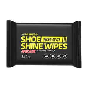 12pcs Shoe Cleaning Wipes, Stain Remover Wet Wipes, Travel Friendly, No Rinse, Removal, Shoes Wipes, Disposable