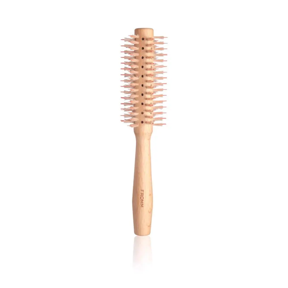 FROMM Boar and Nylon Bristle Round Brush, Vented Ceramic Volume Brush for Smoothing Blowouts, Hair Styling Tool for Short to Medium Hair, Hair Styling Brush