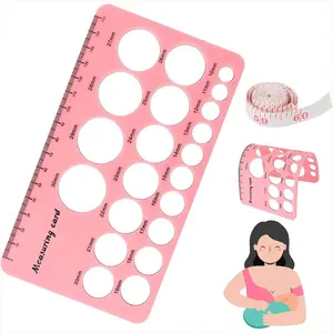 Nipple Ruler for Flange Sizing, Nipple Measurement Tool for Flanges, Silicone and Soft Nipple Flange Measure Tool, Breast Pump Nipple Size Ruler for New Mothers