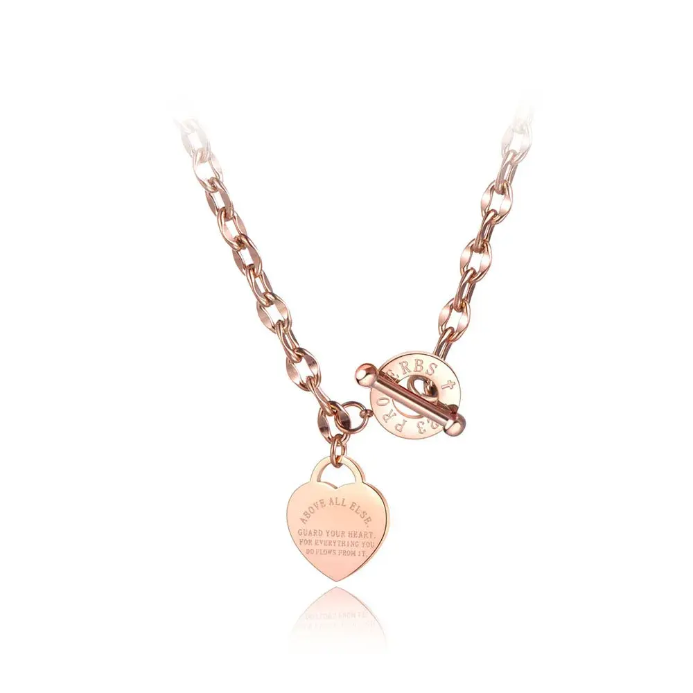 Show your love with the Lokaer Titanium Stainless Steel Heart Charm Pendant Necklace! Features a classic design and inspirational Proverbs 4:23. Perfect for any occasion. Grab yours today! N19085 Lokaer