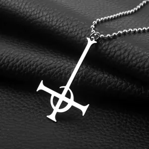 Ghost BC Necklace Nameless Ghost Band Crucifix Papa Emeritus Silver