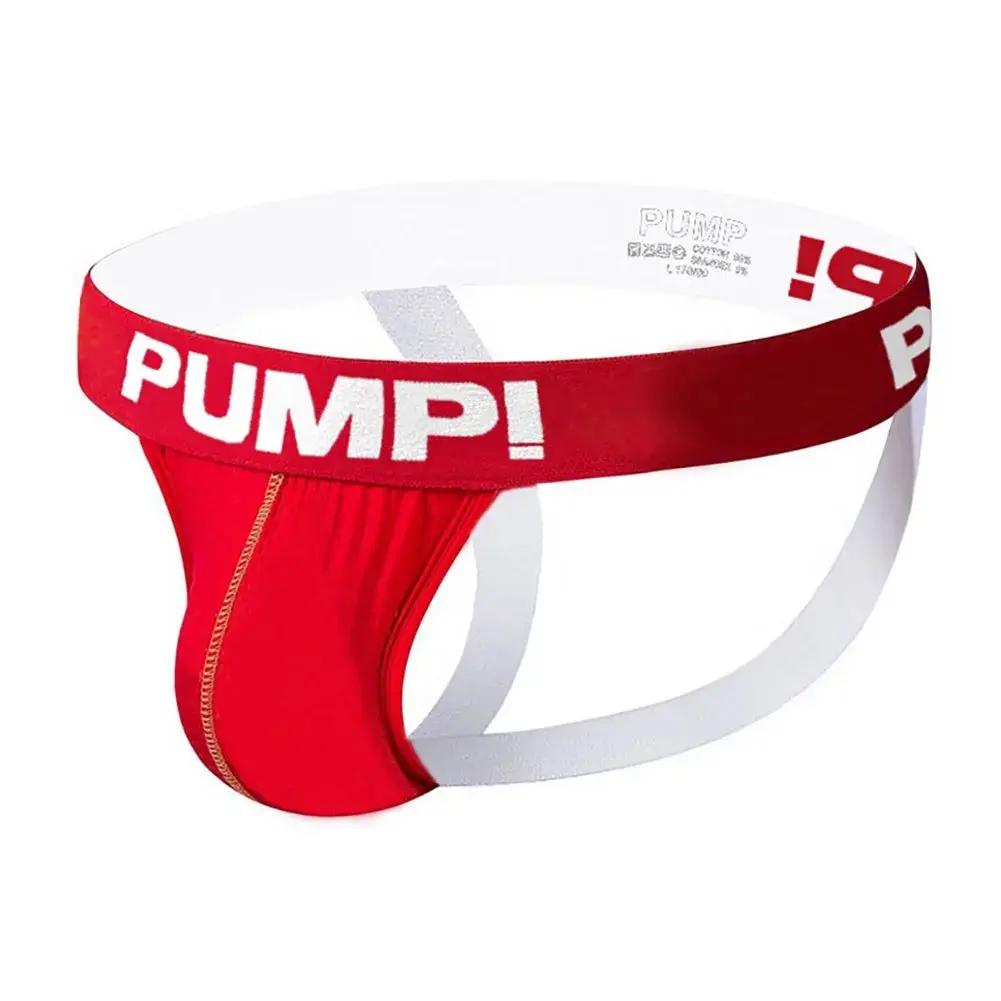 PUMP! Red & White Jockstrap