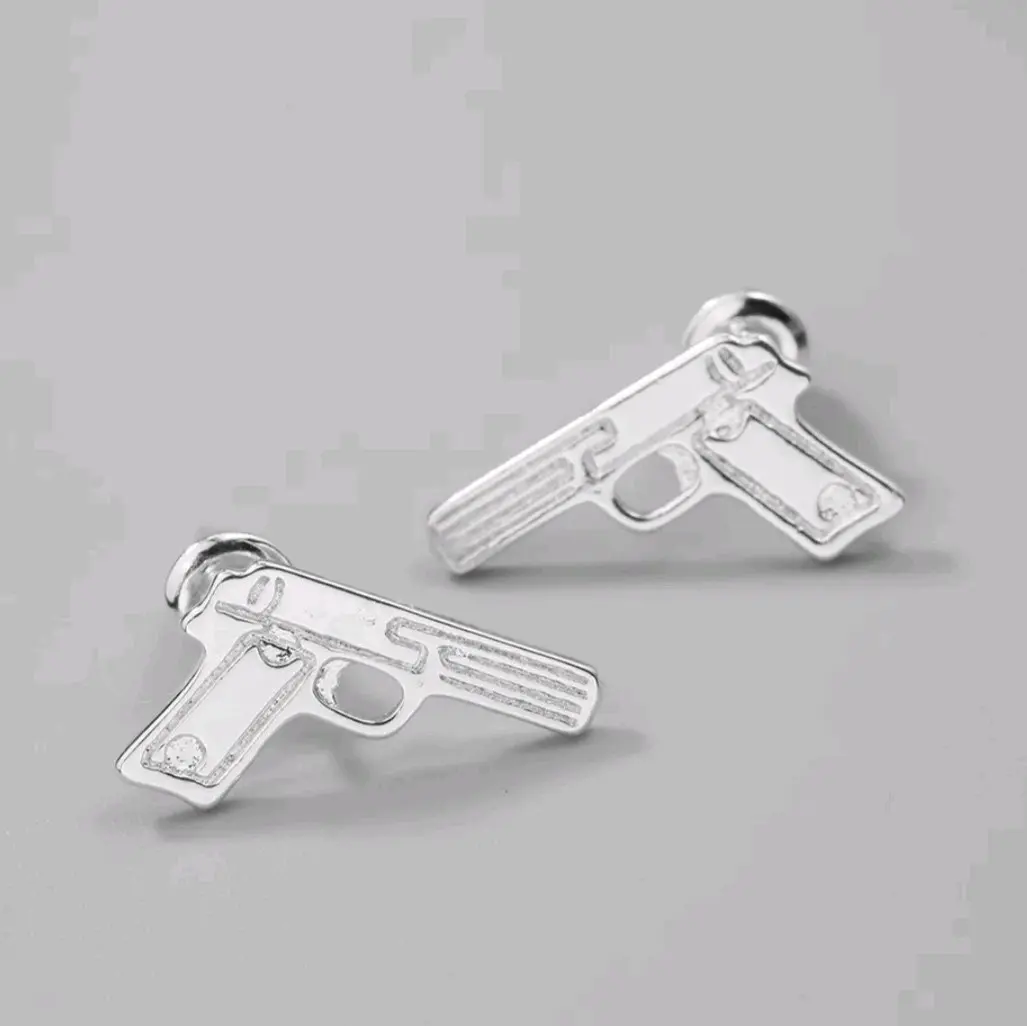 Gun Stud Earrings, Cute Earrings, Gun Earrings, Fun Earrings, Novelty Earrings