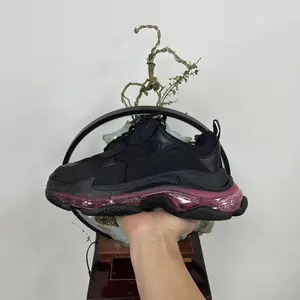 men's and  Dad shoes women's triples low-cut breathable casual sports shoes designer mesh crystal thick-soled couple outdoor sneakers