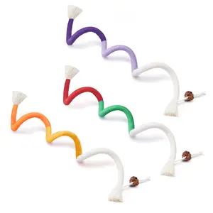 Potaroma 3 Pack Cat Chew Ropes, Teeth Cleaning & Calming Interactive Toys for Indoor Kittens