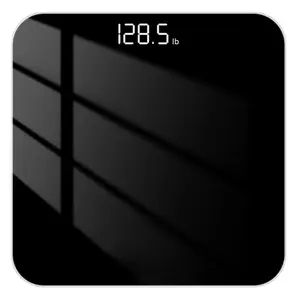 Digital Bathroom Scale for Body Weight: High-Precision 4-Sensor Accuracy, LED Display, 400lb/180kg Capacity, Safe Rounded Corners, Batteries Included