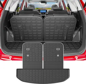 powoq Trunk Mat Compatible with 2021-2026 KIA Sorento/Hybrid/PHEV Cargo Liner with Backrest Mats Replacement for KIA Sorento 2021 2022 2023 2024 2025 2026 Accessories