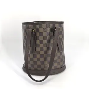 Pre-owned Louis Vuitton Canvas Shoulder Bags Marais Damier Bucket Bag BF0032