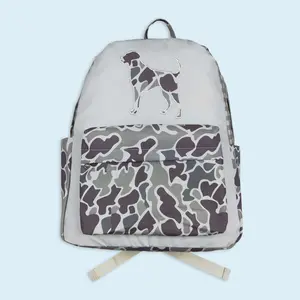 Camouflage dog kids boys backpack