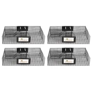 Rugged Ranch Ratinator Rat Squirrel Chipmunk Metal 2 Door Trap Cage (4 Pack) Rugged Ranch Ratinator Rat Squirrel Chipmunk Metal 2 Door Trap Cage (4 Pack)