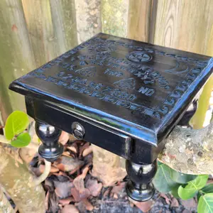 Wooden Ouija Spirit Board Table with Drawer