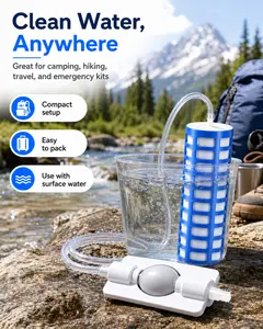 Portable Ceramic Membrane Water Filter System High Flow Cleaner Filtration Automatic Purification for Daily Use Outdoor Emergency   Herbal Tea Series