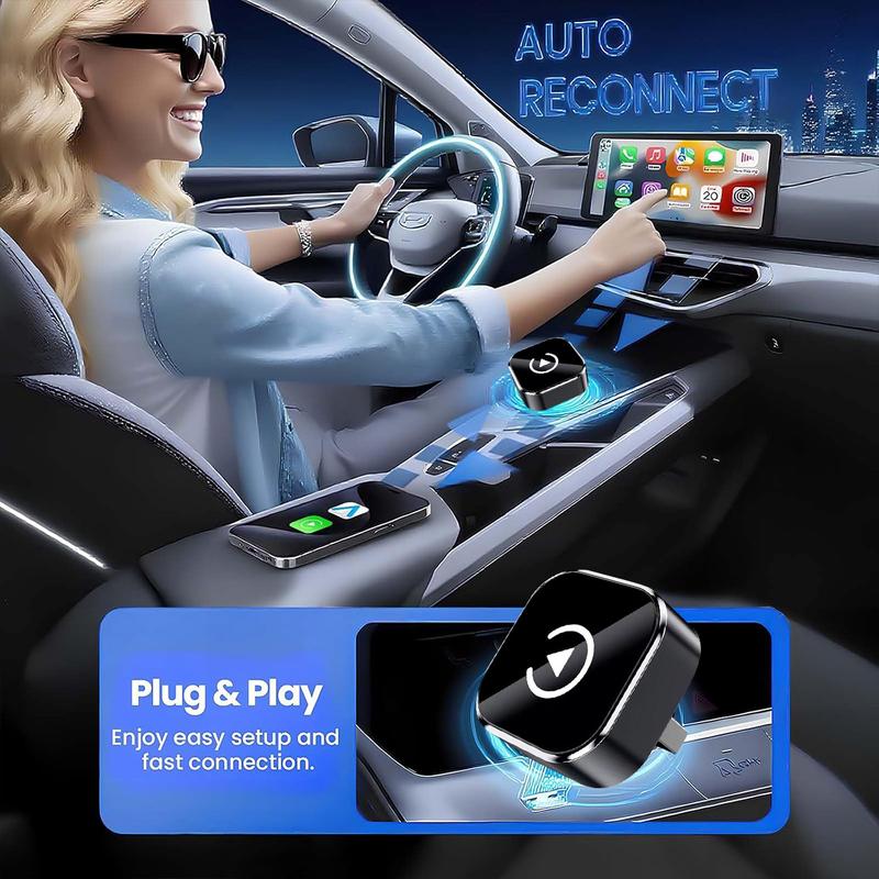 2026 Wireless carplay Adapter for iPhone/Android - Fast Connection,No Latency,Hands-Free Call wireless adapter Electronic Charger carplay dongle