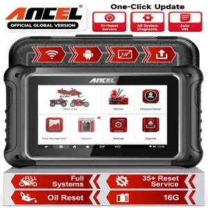 ANCEL MT700 Motorcycle OBD2 Scanner Full Systems Oil Reset,ABS Diagnostic Tool with 35+ Reset Functions fit for Aprilia/Benelli/MMW/BRP/Ducati/Harley/Honda/Indian/Suzuki,Android, 7” Touch Screen, 16GB