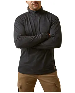 Ariat Men's Men'S Rebar Gridwork Baselayer 1/4 Zip Long Sleeve T-Shirt - 10046513