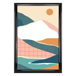 12x18 Rounded Black Poster Frame for Wall Art, Photos, or Prints