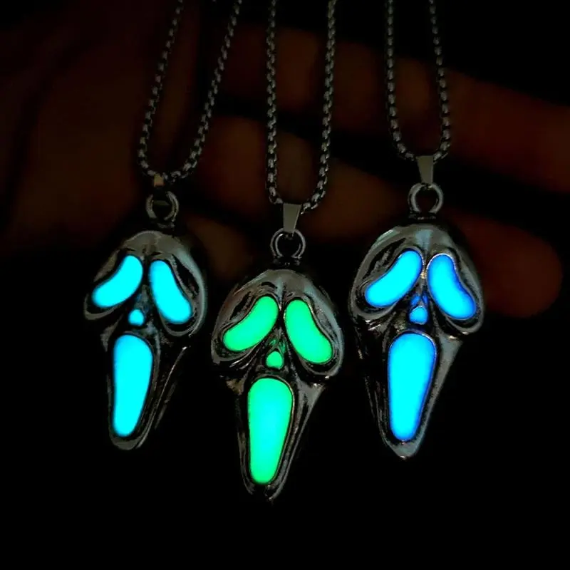 Gothic Skull Charms with Glow-in-the-Dark Effect - Colorful Neon Skeleton & Evil Eye Accessory for Teens, Lightweight & Comfortable for Halloween Parties, Charms Necklace, Necklace Set, Party, Pendant, Unique Skull Design, Skin-Friendly Materials, Unisex