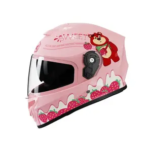 Cute Kids All-Season Safety Helmet Winter Warm Electric Bike Motorcycle Helmet for Boys Girls Student Riding Gear