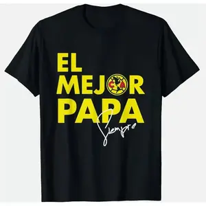 El Mejor Papa Cute Father's Day Football Club Fans Signed Gift Unisex T-Shirt Cotton Man Menswear Soft