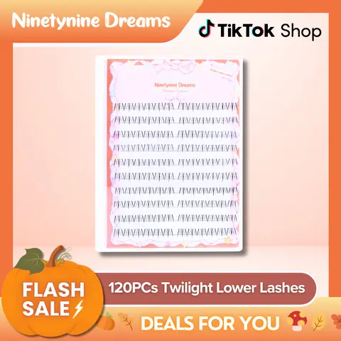 Ninetynine Dreams 120PCs Twilight Lower Lashes | C Curl Ultra-Thin Band Lightweight 6–7mm Soft Natural Comfortable Bottom Lashes — Beginner Friendly Makeup Essential DIY Bottom False Eyelashes For Everyday Makeup Cosmetic