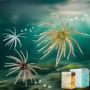 2 Pack Sea Urchin Soft Fishing Lures, TPE Floating Biomimetic Swimbaits for Bass & Trout, Realistic Topwater Strike Action, Durable Soft Baits for Freshwater Angling, Lake, River & Outdoor Fishing Gear