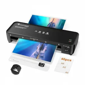 Laminator, 9 Inch 4 in-1 Thermal Laminator Machine Never Jam Technology with 40 Laminting Sheets, Paper Cutter, Corner Rounder for Home Office School Business