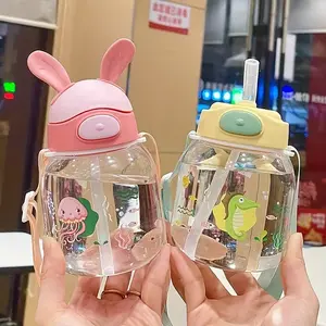 Straw Cup Super Cute Cup Student Compact Leak-Proof Portable Water Bottle