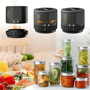Electric Mason Jar Vacuum Sealer, 1 Set Automatic Food Sealer Portable Vacuum Sealer with 5 Wide Mouth & 5 Regular Mouth Mason Jar Lids, Food Storage Container, Vacuum Sealing Machine