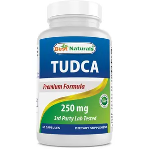 Best Naturals TUDCA 250 mg 60 Vegetarian Capsules Premium Formula 3rd Party Lab Tested Gluten Free Dairy Free Dietary Supplement