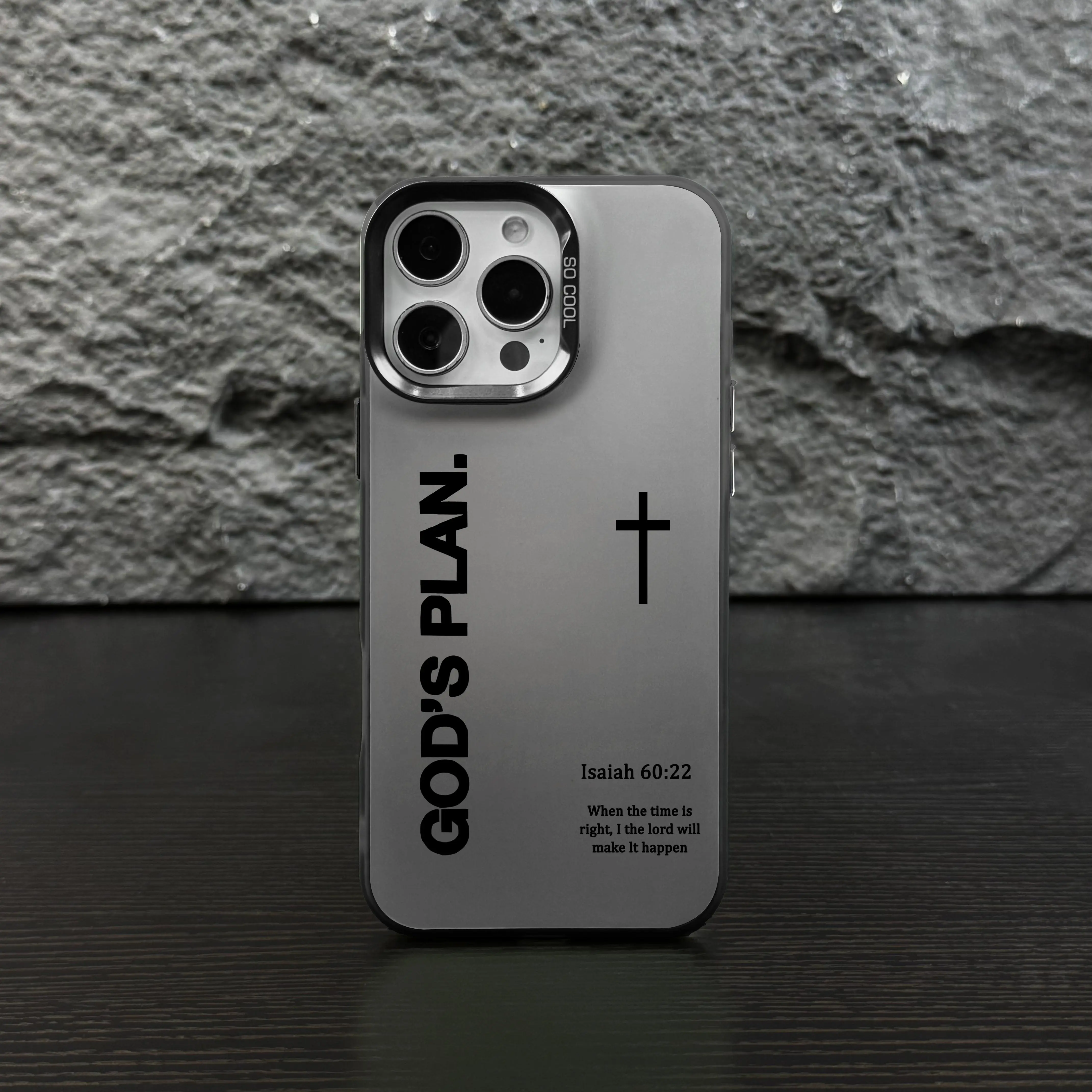 GOD’S PLAN Cross Isaiah Protective Silicone Phone Case for iPhone 17Pro Max-Air-16E-15Plus-14-13-12-11 & Samsung Galaxy S25-S24-S23-S22, God's Gift, Faith-Inspired, Gradient, Durable, Shockproof Casing for Smartphone, Cellphone, Handheld Devices, WC60