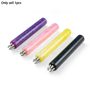 Acrylic Nail Art Dotting Pen, Five-Petal Flower Tool, Creative DIY, 1.8mm Fine Tip Crystal Pick, Glitter Nail Art Tool