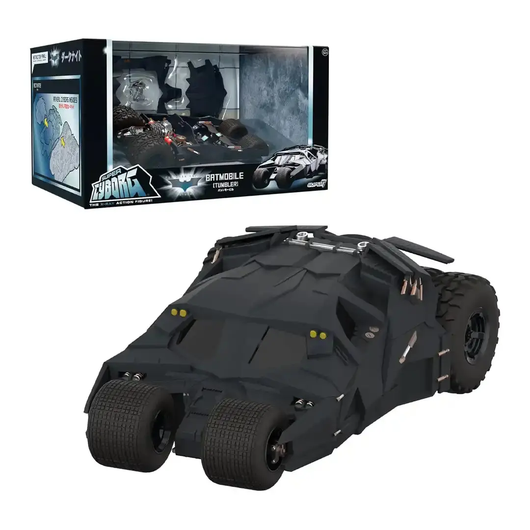 Super7 Super Cyborg 1989 Batman Tumbler Action Figure Vehicle, 10in Collectible Figurine, G.I. Joe Compatible, For Ages 12+