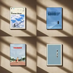 The Truman Show Movie Poster, Retro Vintage Film Print, Jim Carrey Wall Art, Bedroom Dorm Decor, Gift for Movie Lovers