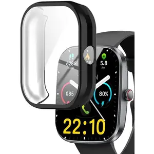 Watch Cases compatible with Soudorv Kuizil T70 1.91" Smart Watch, TPU Case with Screen Protector, Protecting Watch Body & Screen (Black)