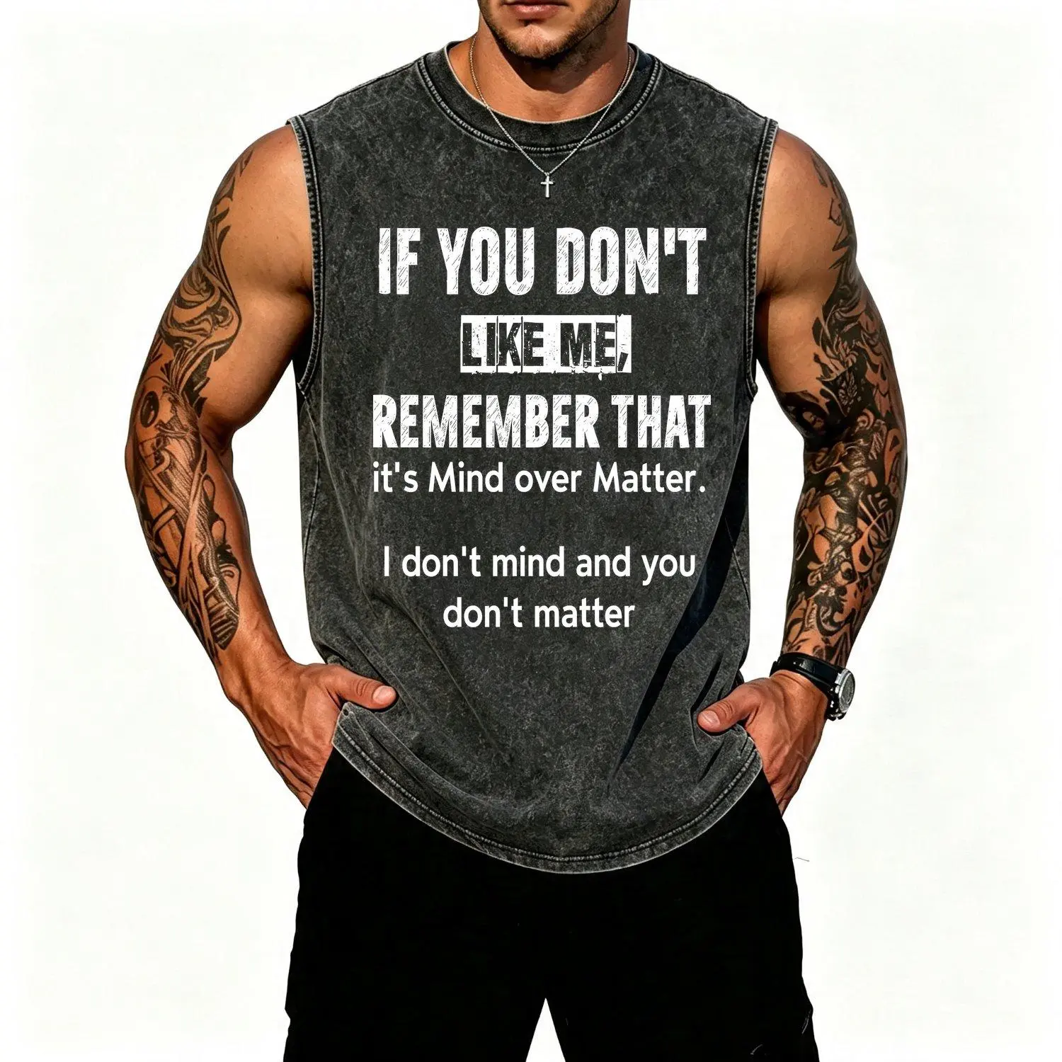 Sassy If You Dont Like Me Graphic Vest with Witty Phrase Trendy Stylish Comfortable Layering Apparel