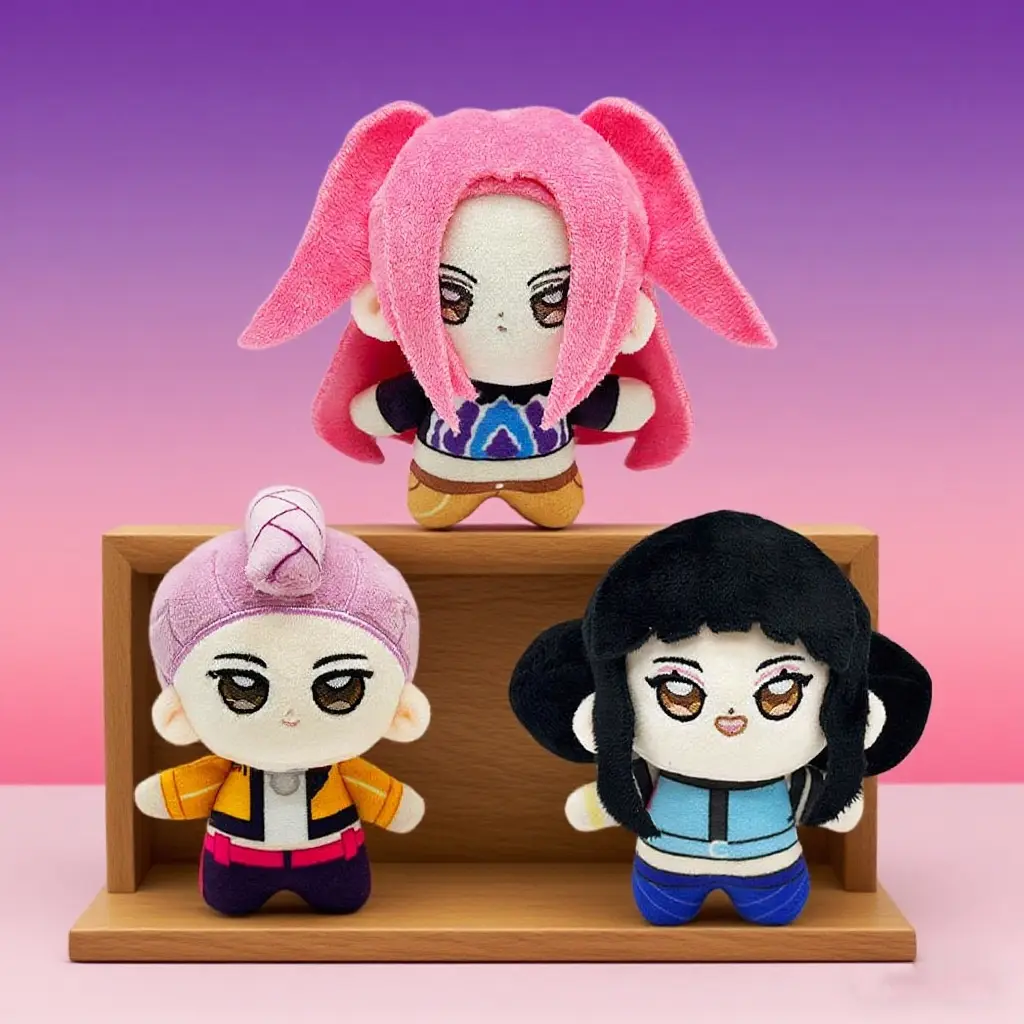MASEN HUNTR/X Demon Hunters Plushies Lead Singer Rumi Zoey Korean Wave Girl Group Doll Cotton Doll Cute Soft Anime Band Doll Birthday Gift ornaments