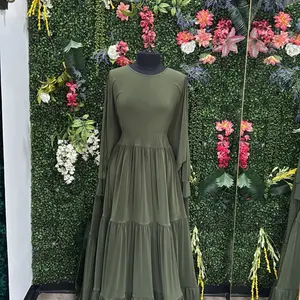 3 Tier  Ruffle Kaftan garment with matching Shayla