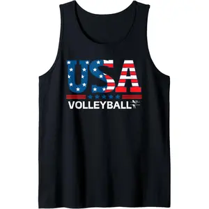 Volleyball United States Flag USA Team Sport Volleyball Tank Top
