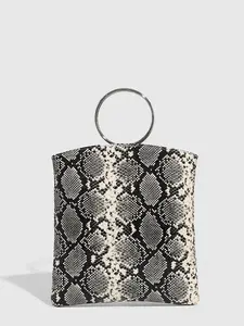 New Punk Style Metal Handbag, Commuter Envelope Bag, Snake Skin Pattern, Large Capacity Women's Bag, Fashion Minimalist Design, Holiday Gift, Elegant Commuter Bag, Casual Trendy Bag